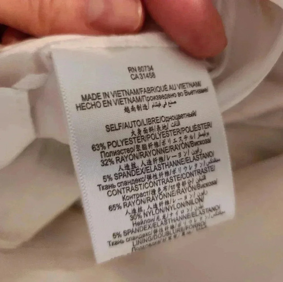 BCBG White Cropped Sleeve Blazer preppy business casual Formal Collared suit off - Picture 6 of 10